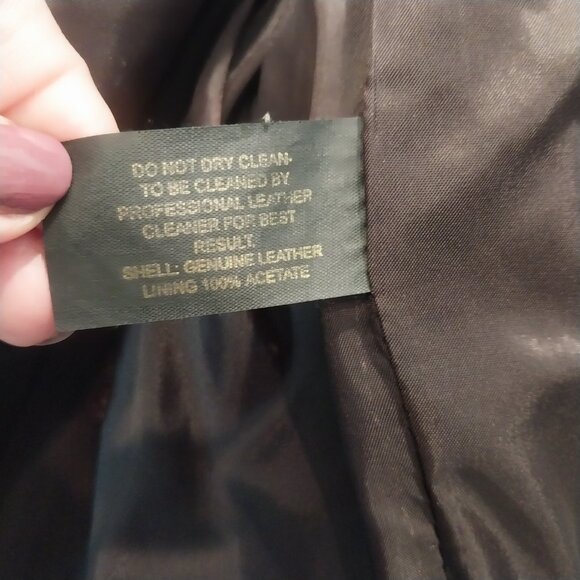 MARC LAURENT Italy Leather Jacket Womens M 6 Chocolate Brown Vintage Blazer - Picture 11 of 12